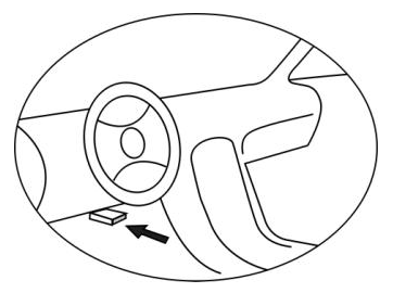 DLC - расположение разъема для взаимодействия с системой OBD II