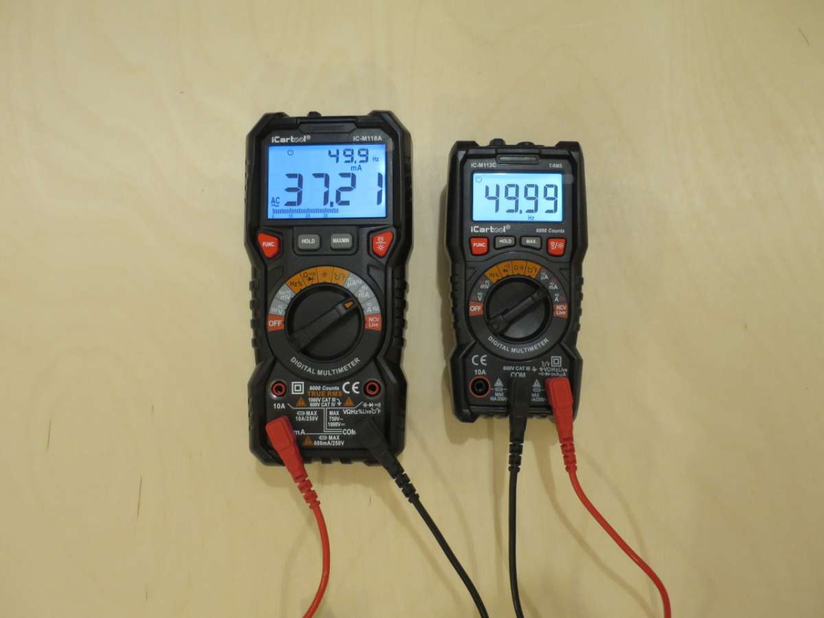 Измерение переменного тока мультиметром