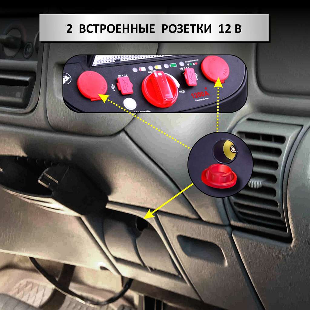 Пусковое устройство с компрессором 12В, 20 000 мАч, 600/1200А iCartool IC-CBL20P