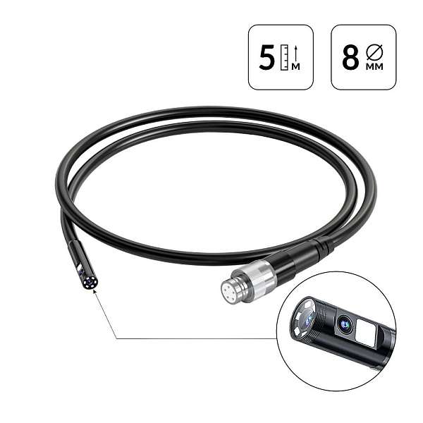 Зонд для видеоэндоскопа iCartool IC-V116A, 2 камеры, 5м, 8мм iCartool IC-VP116A-5-8-2 фото