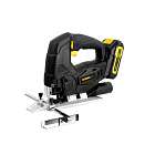 Лобзик аккумуляторный TECHNICOM TC-CJ520, 20В 2Ач, 0-2400 ход/мин, LED подсветка, 45° угол распила, 3 режима маятникового хода Лобзик аккумуляторный