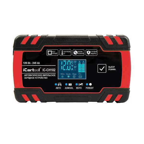 Импульсное зарядное устройство 12/24В с функцией восстановления iCartool IC-CH102 фото