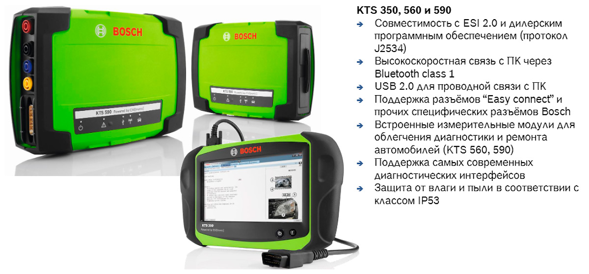 Bosch KTS 250 профессиональный мультимарочный сканер 0684400260 купить на сайте АвтоСканеры.RU - Автосканеры.РУ