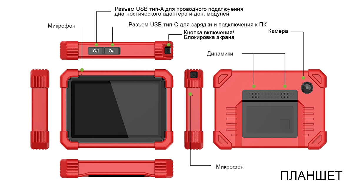 Launch X431 PRO3 v5.0 LINK - диагностический мультимарочный сканер, без адаптеров OBD-I