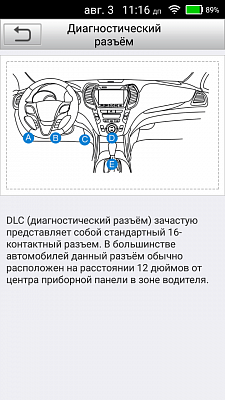 Диагностический мультимарочный сканер Launch Pilot Scan N33935 - Поиск диаг разъема