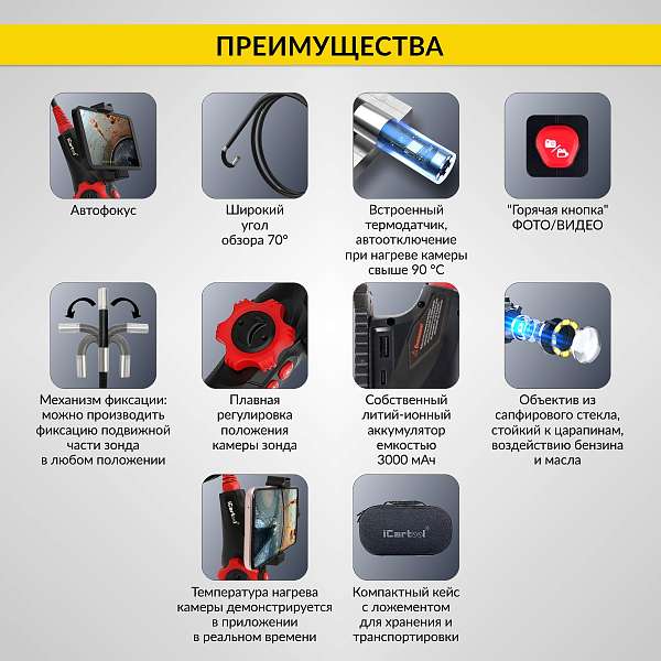 Автомобильные  видеоэндоскопы  купить в Москва