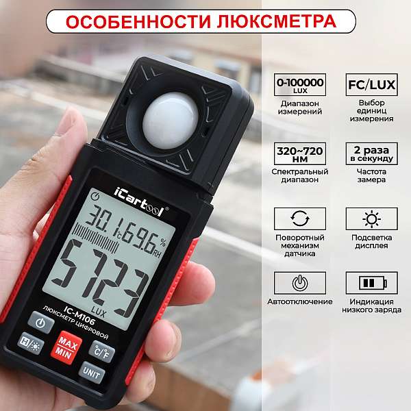 Люксметр цифровой iCartool IC-M106 купить