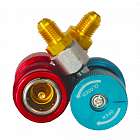 Станция для заправки и рекуперации хладагента автокондиционеров ОДА Сервис ODA-200 Комплект г-обр. быстросъемных соединений