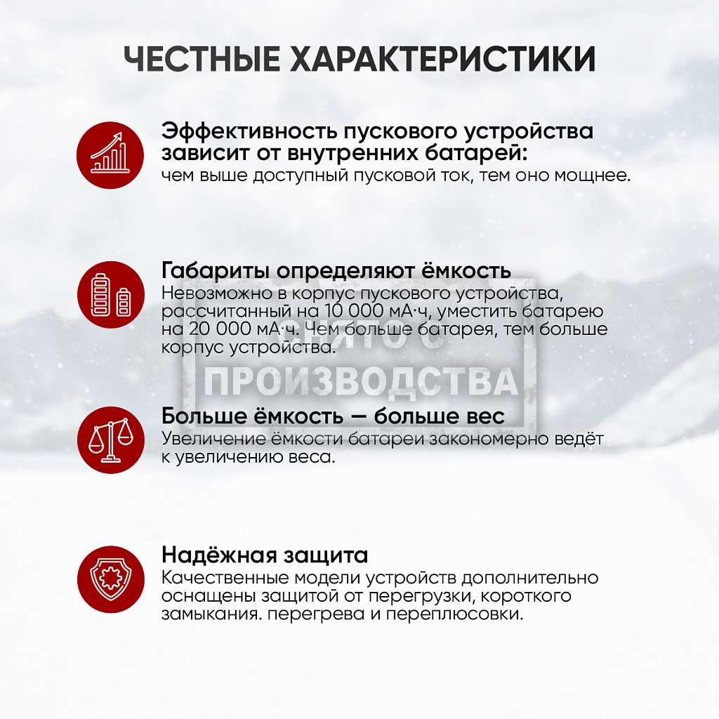 Пусковое устройство 12В, 8 000 мАч, 200/400А iCartool IC-JSD08