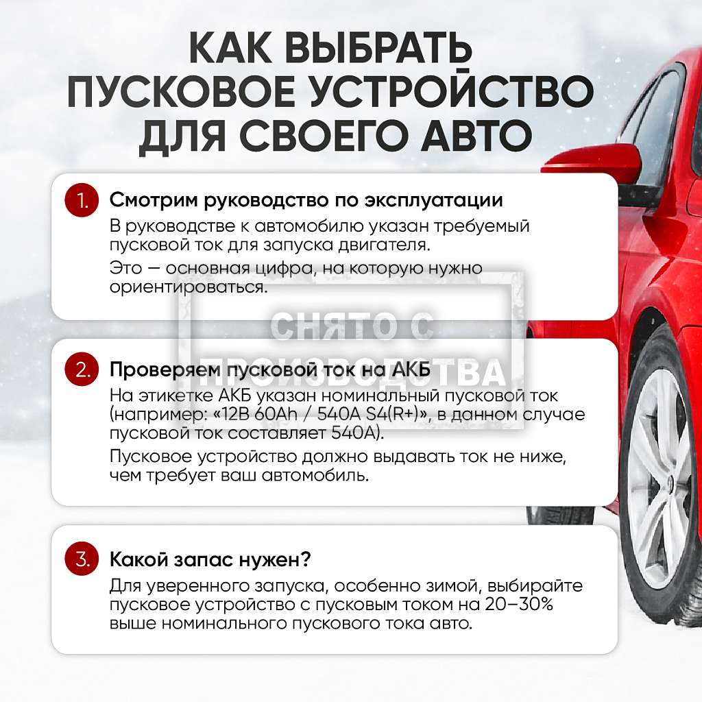 Пусковое устройство 12В, 8 000 мАч, 200/400А iCartool IC-JSD08
