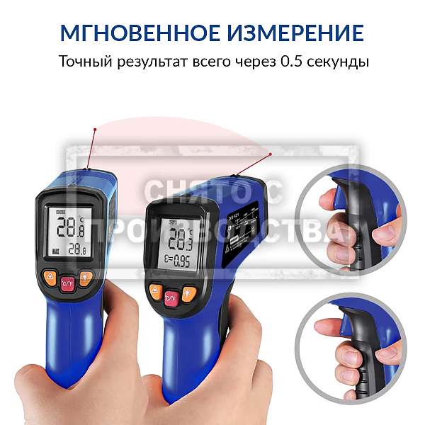 Инфракрасный бесконтактный термометр (пирометр) iCartool IC-M400