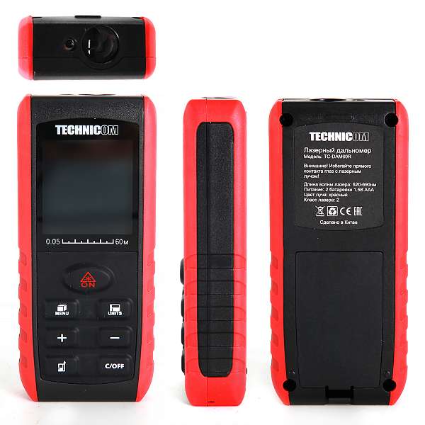 Лазерный дальномер-угломер TECHNICOM TC-DAM60R