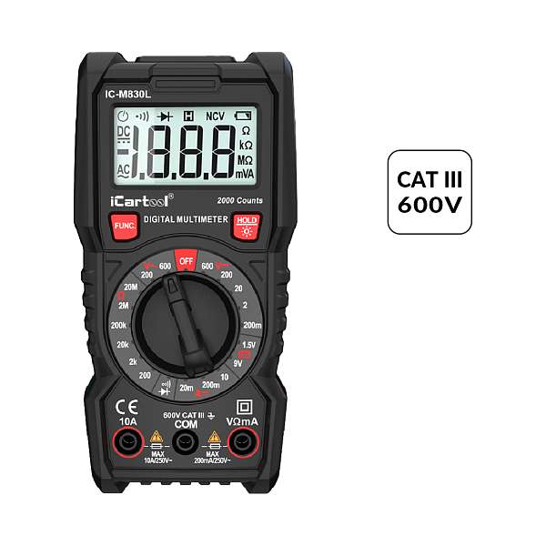 Мультиметр цифровой iCartool IC-M830L фото