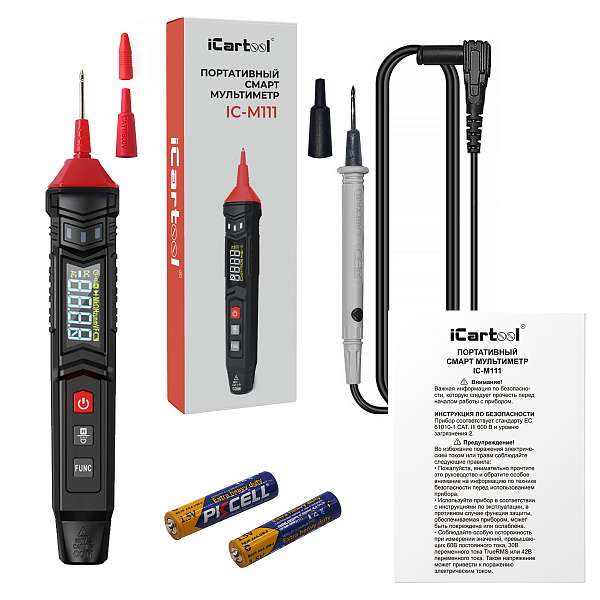 Портативный смарт мультиметр цифровой iCartool IC-M111