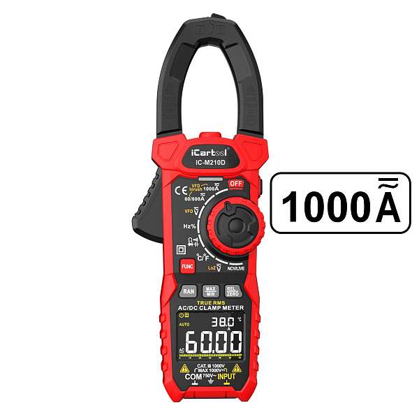 Токовые клещи постоянного/переменного тока 1000A iCartool IC-M210D фото