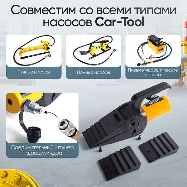  Расклиниватель фланцев гидравлический 14т Car-Tool CT-1481G