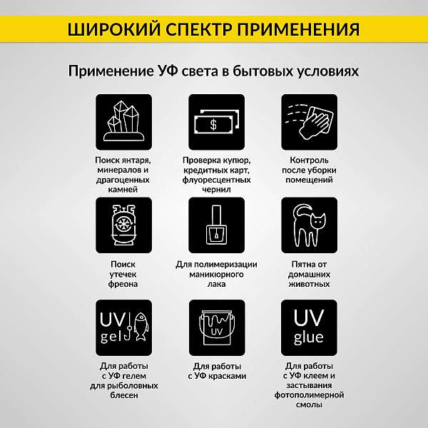 Фонарь ультрафиолетовый, 51 светодиод iCartool IC-L201 купить