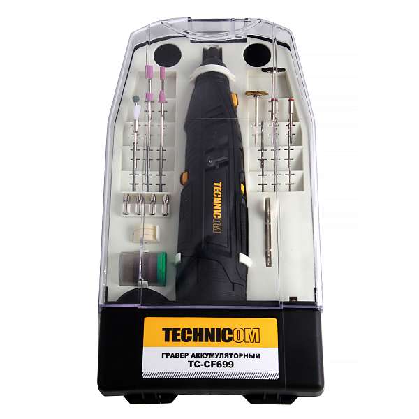 Гравер аккумуляторный TECHNICOM TC-CF699, 12В, 2Ач, 6 скоростей, 5000-25000 об/мин