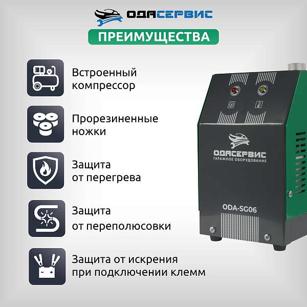 Дымогенератор автомобильный со встроенным компрессором ОДА Сервис ODA-SG06 купить в Москва