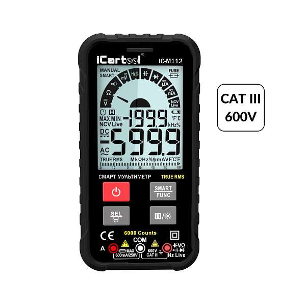 Смарт мультиметр цифровой iCartool IC-M112 фото